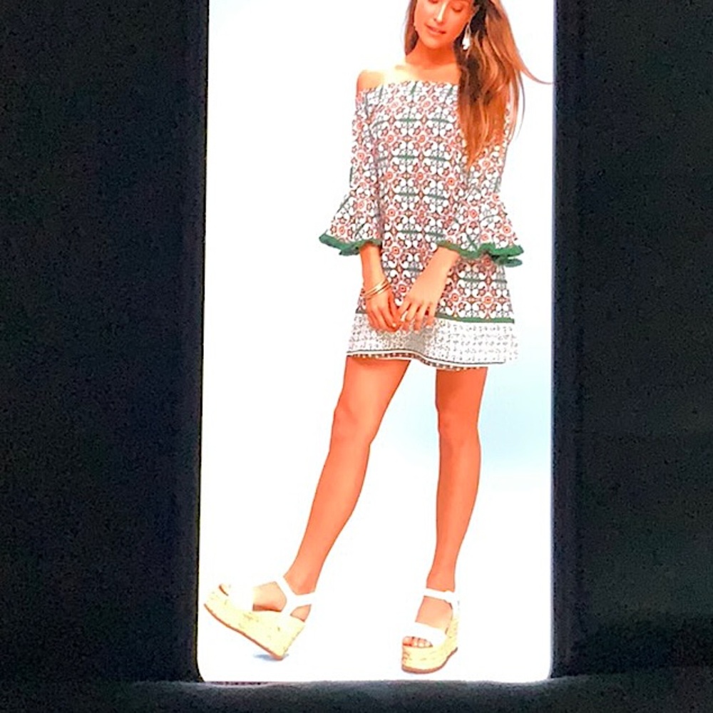 LULUS Wanderlust for Life Green Print Off-the-Shoulder Mini
Dress - Picture 6 of 7